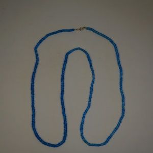 25" 3.5mm Rondelle Cut Genuine Blue Topaz Necklace